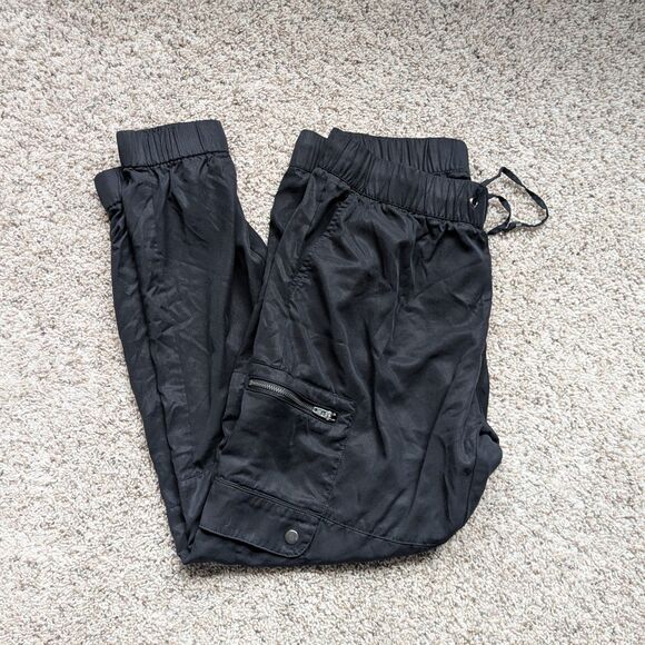 Banana Republic Factory Black Tencel Cargo Joggers | Women’s Medium Ankle Length - Picture 7 of 7
